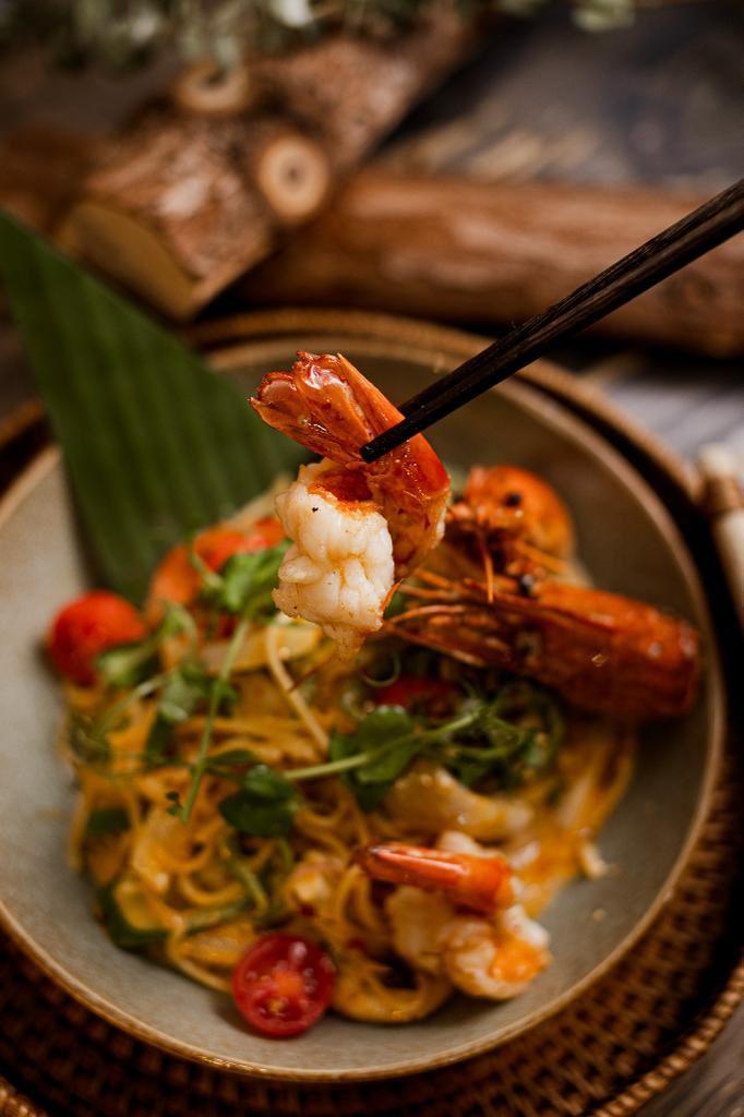 冬蔭功大頭蝦意粉$158