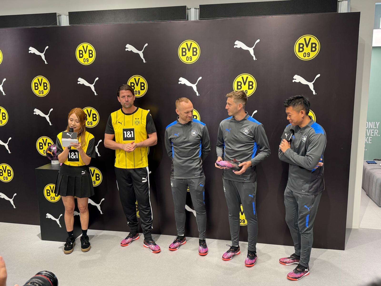 三位港超聯球隊港會球員費查(Freddie Charles Toomer)、唐道碧(Toby Philip Down)及李溢晉更特意到場,與維丹費拿進行交流。