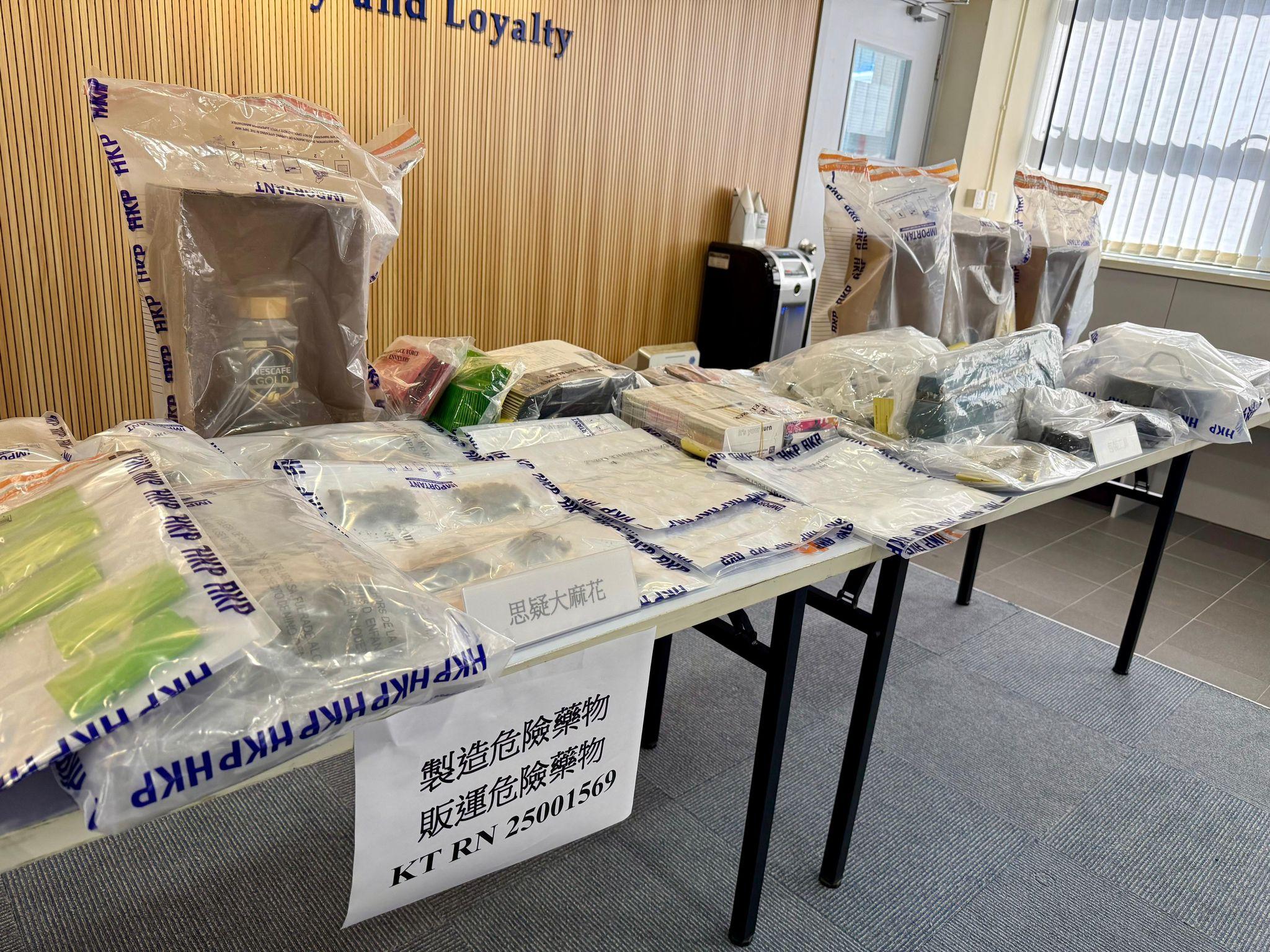 警觀塘工廈毒品倉檢93萬元貨 26歲內地男被捕