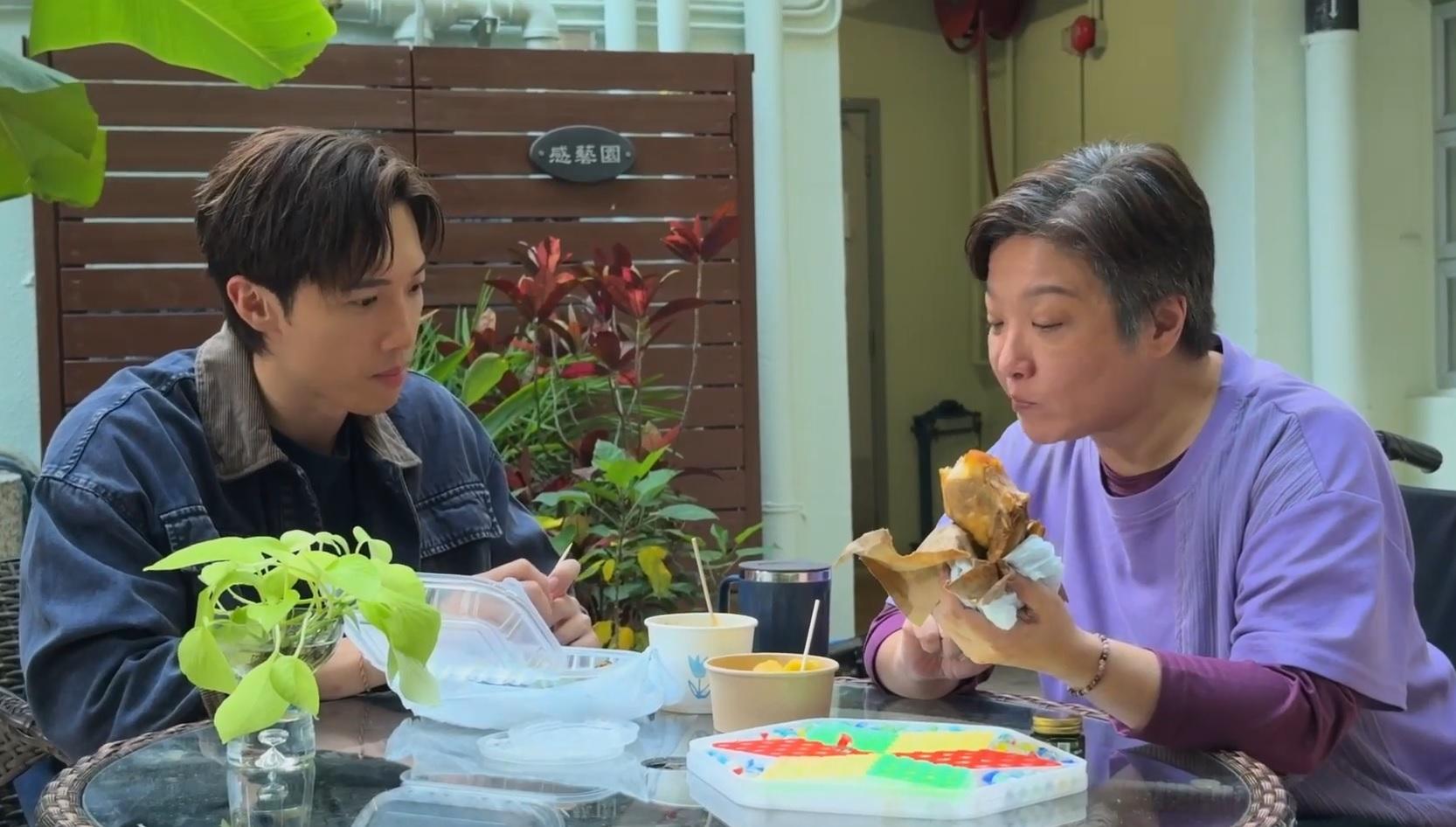 邱士縉很感謝劉雅麗對他演戲上分享了很多寶貴的意見。