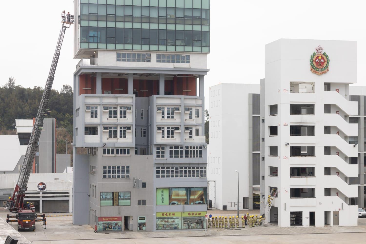 消防處回顧過去一年的工作。(蘇文傑攝)