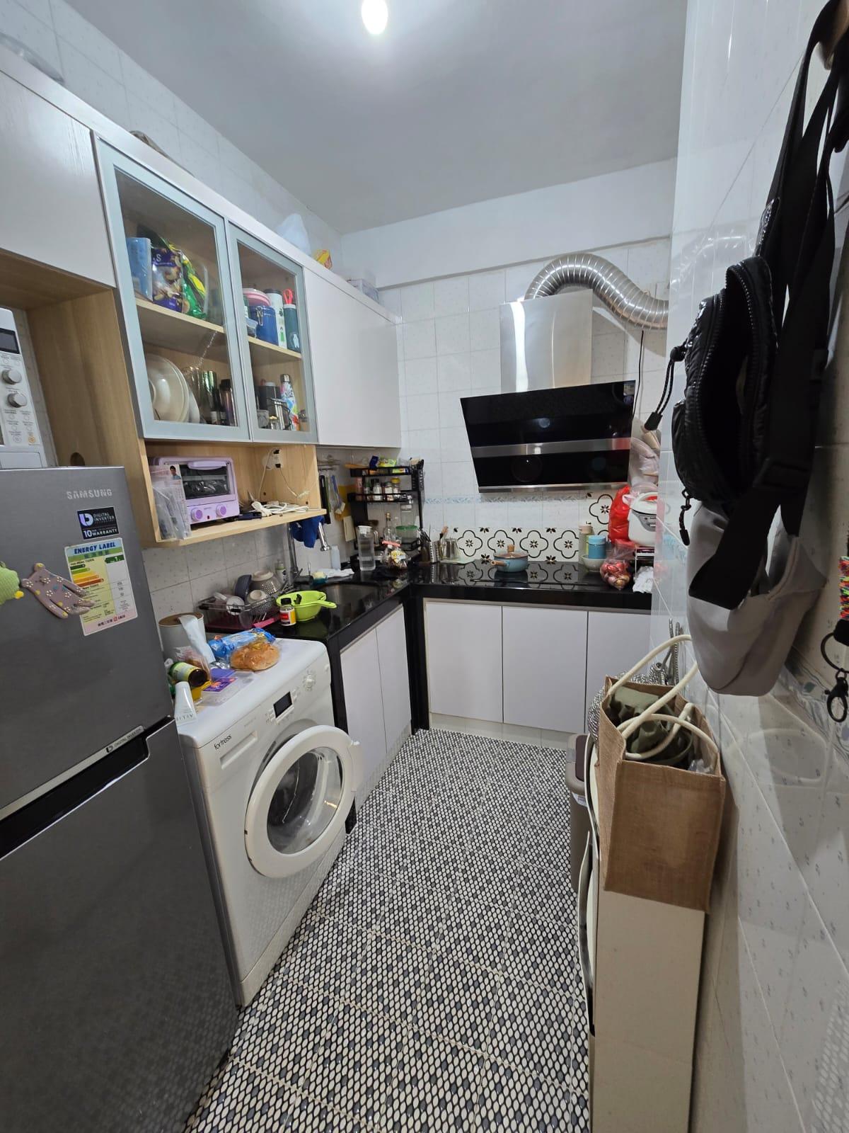 嘉翠園中高層A室,實用面積約465方呎,原則兩房間隔。(代理提供)