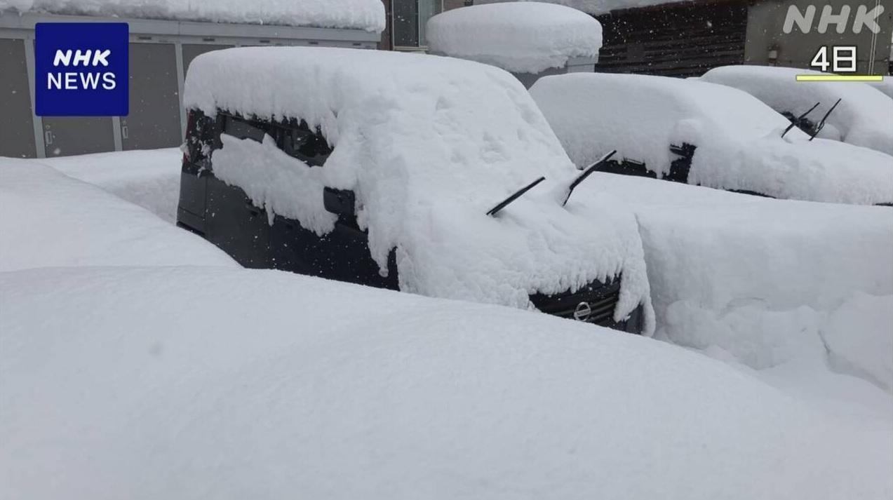 青森縣本月4日積雪情況。(互聯網)