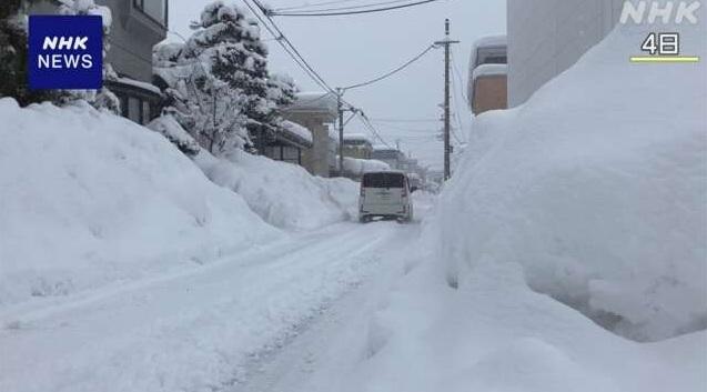 青森縣本月4日積雪情況。(互聯網)