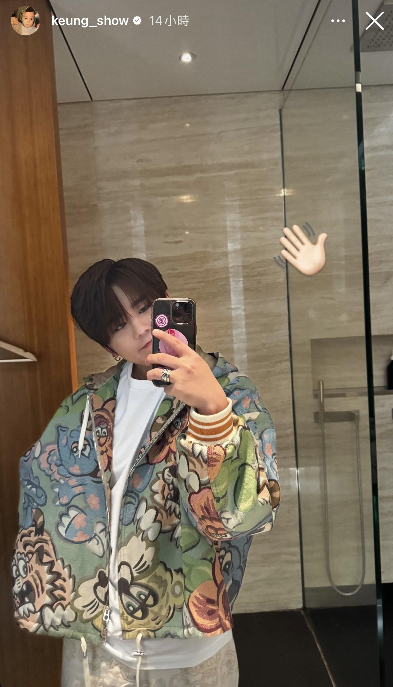 姜濤在社交網貼出多張打卡相。