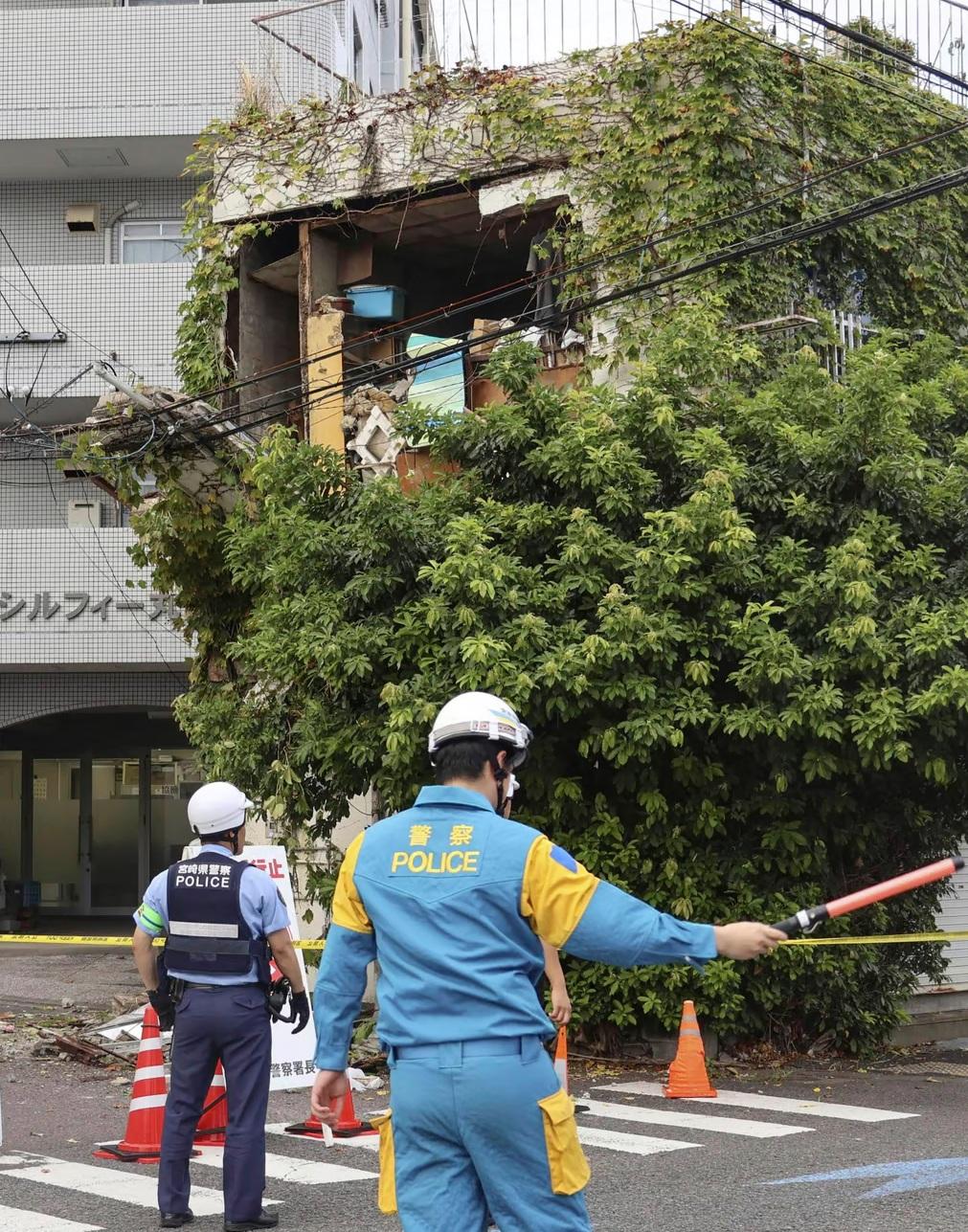 宮崎縣日向灘去年8月發生7.1級強烈地震,宮崎市有房屋損毀。(資料圖片)