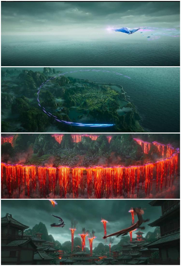 《哪吒2》中的「裂空爪」畫面。(《哪吒2》電影預告截圖)