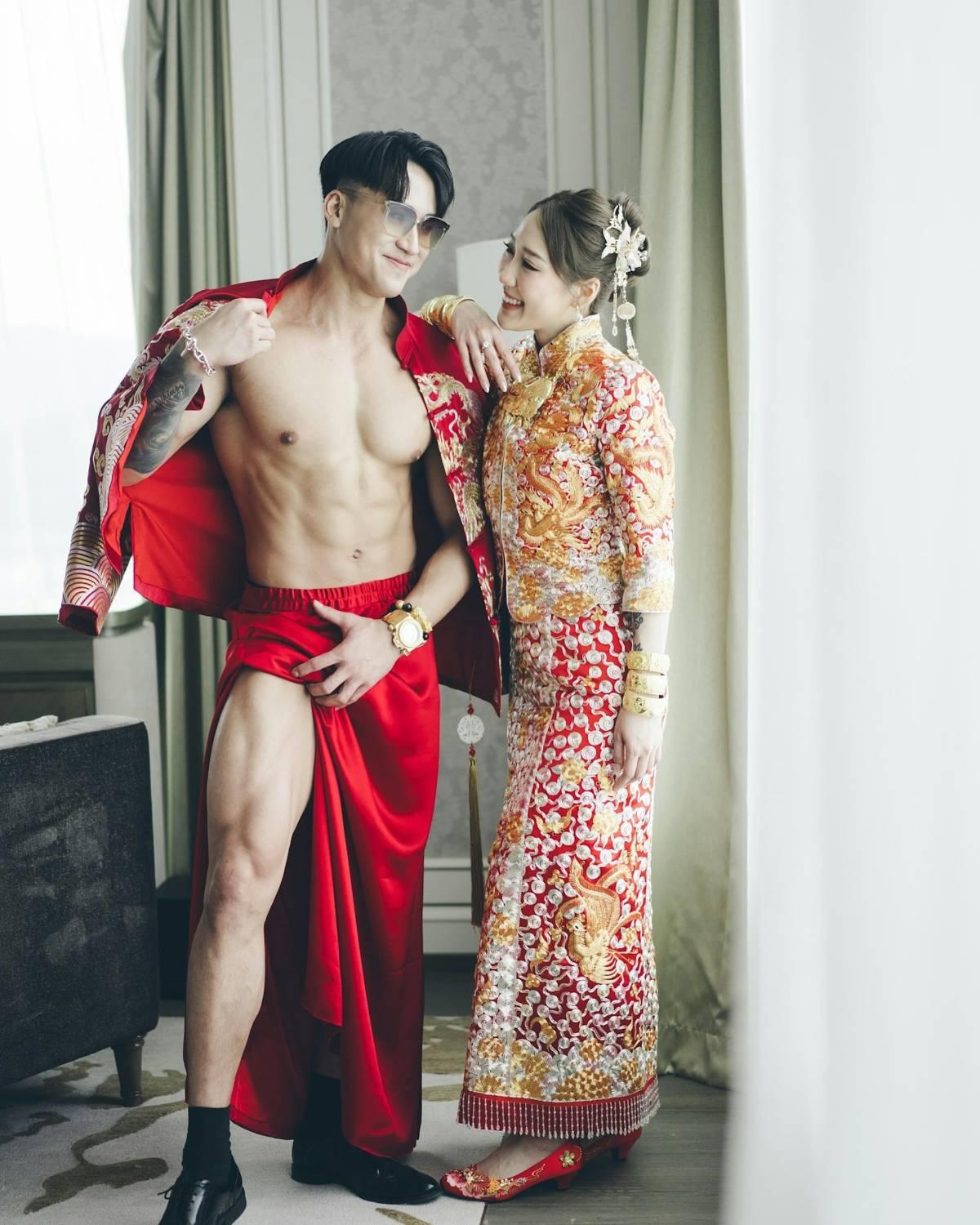 健身界網紅教練William去年11月與FaFa結婚。