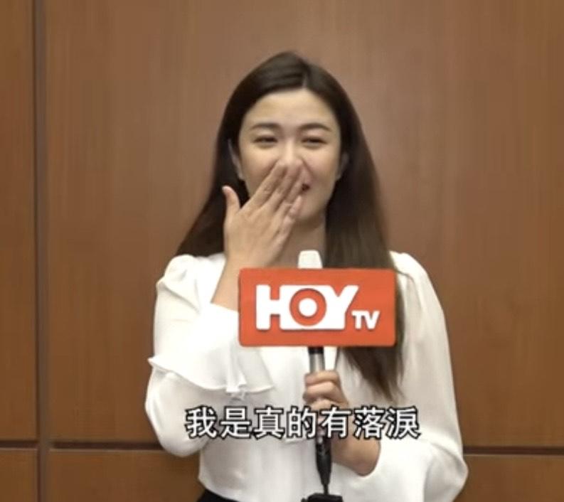 江嘉敏提起舊東家突哽咽。