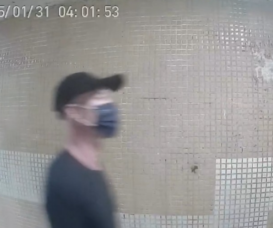 一名男子闖進黃大仙下邨龍豐樓,向其中一個單位門口的鐵閘及門鐘抹上糞便。(影片截圖)