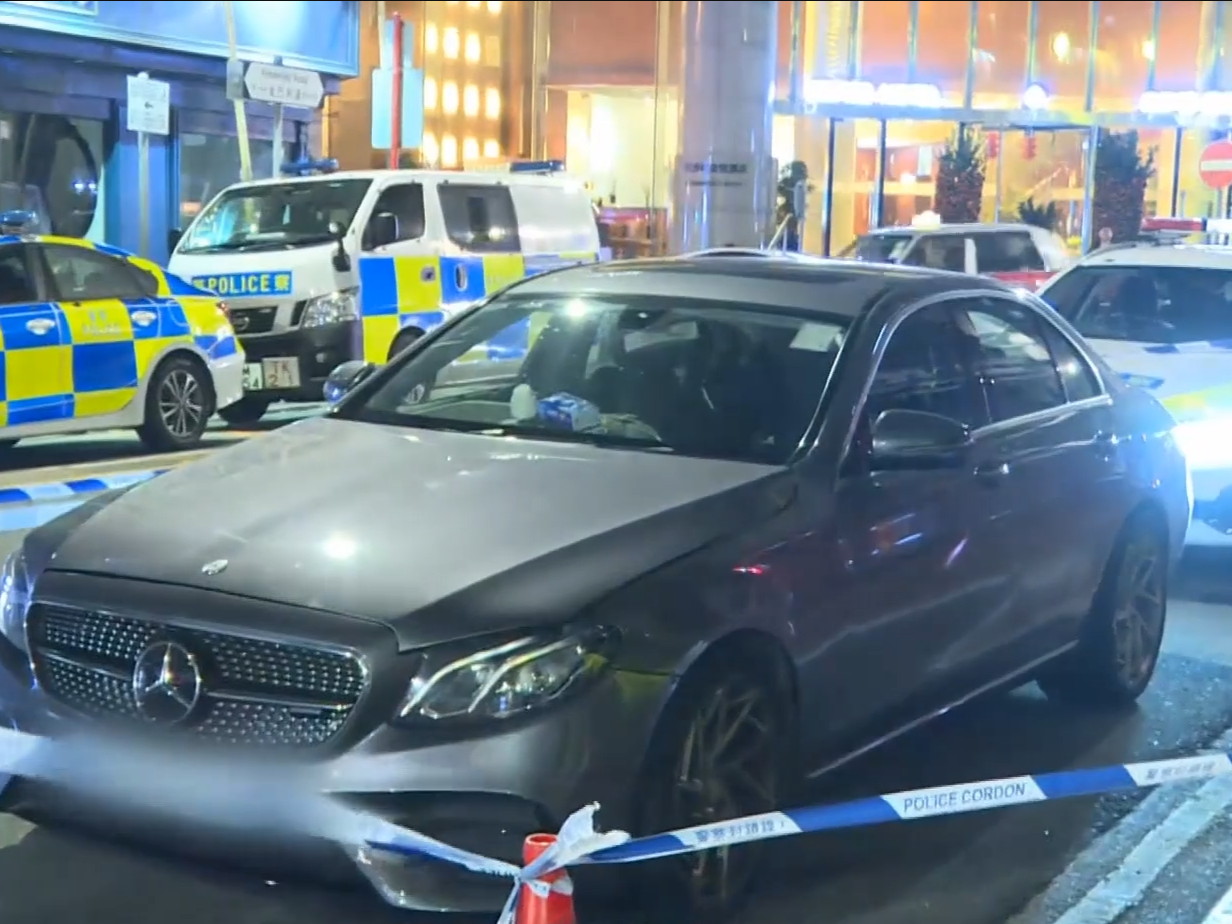 涉事私家車。(有線新聞截圖)