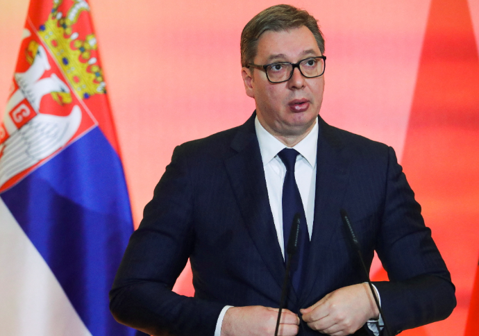 塞爾維亞總統武契奇(資料圖片)