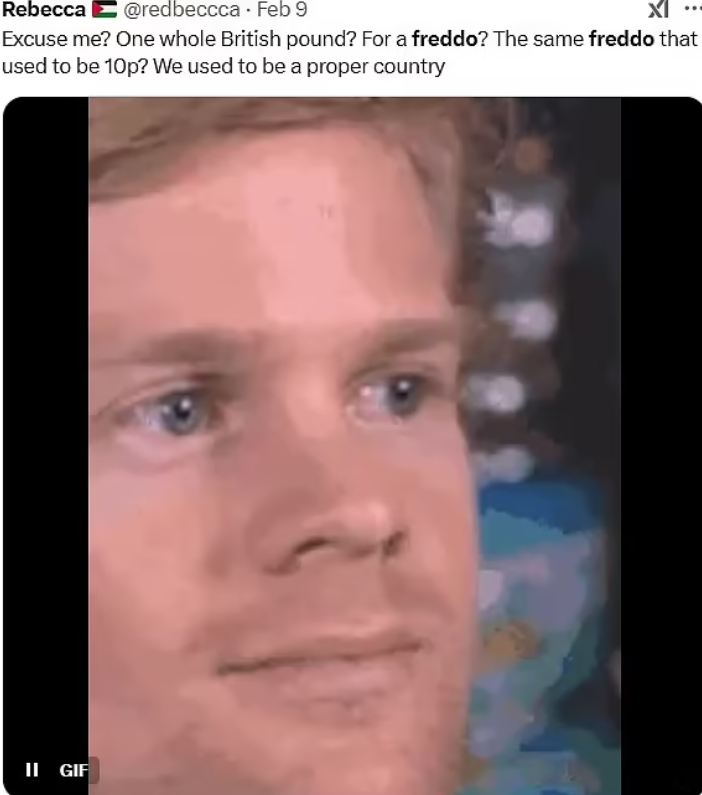有商店把Freddo加價至1英鎊,成為網民抨擊財相的「武器」。(互聯網)