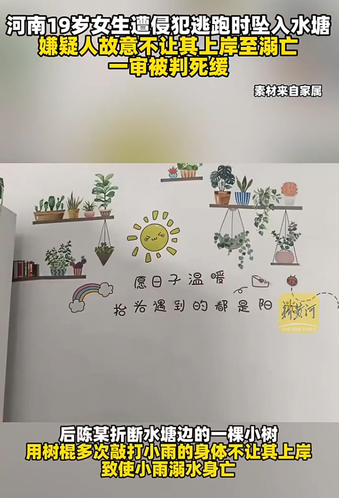 陳男見小雨掉入水塘,不但沒有施救,反而順手折下旁邊的樹枝,不斷敲打小雨的身體,阻止她上岸,導致小雨活活溺死。