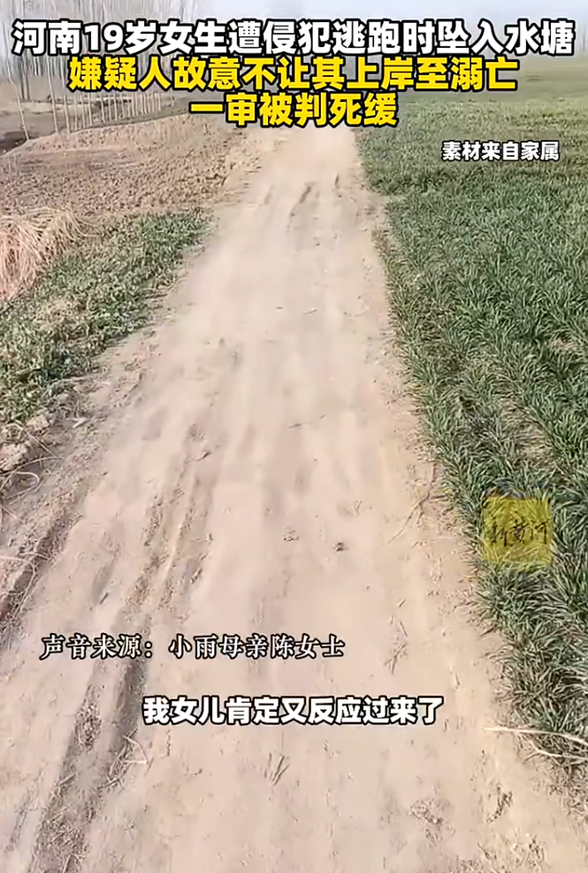 遇害女子小雨當晚獨自在路邊看手機,遇到酒後駕駛電動三輪車的陳姓男子,之後陳男上前搭訕,稱帶她去兜風,將小雨誘騙上車,卻將她帶往附近一處樹叢內。