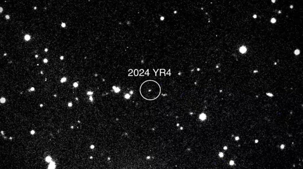 小行星2024 YR4。(NASA)