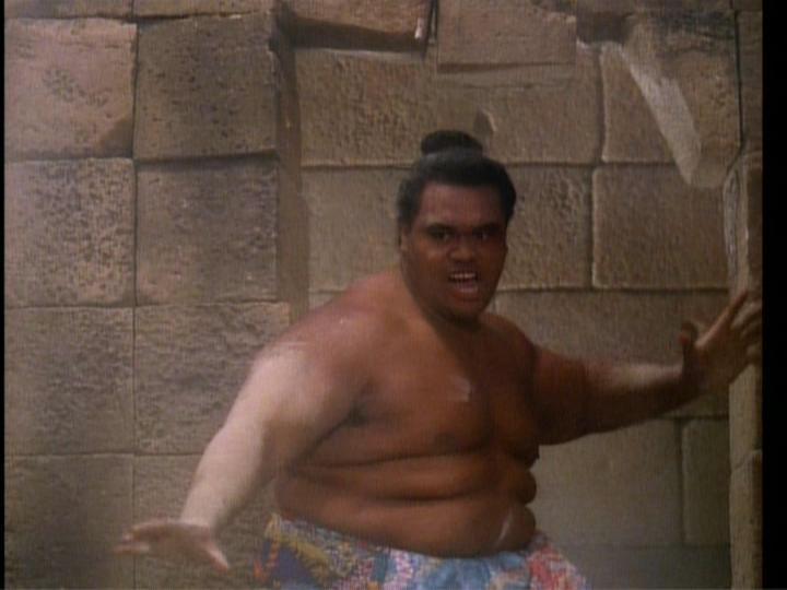 Peter Navy Tuiasosopo在經典電玩改編的電影《街頭霸王》(Street Fighter)中飾演人氣角色相撲選手「本田」。(網上圖片)