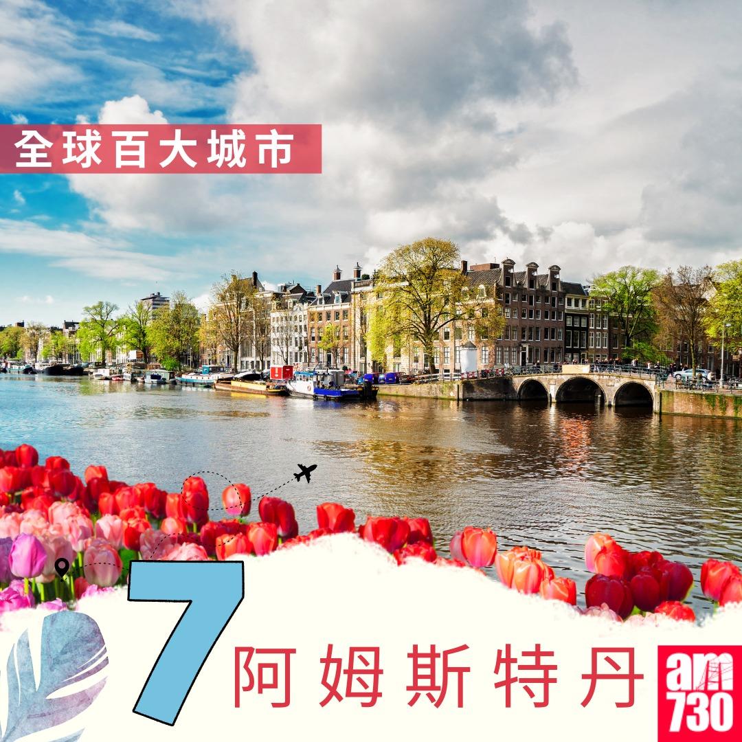 全球百大城市2024|阿姆斯特丹第7(am730製圖)