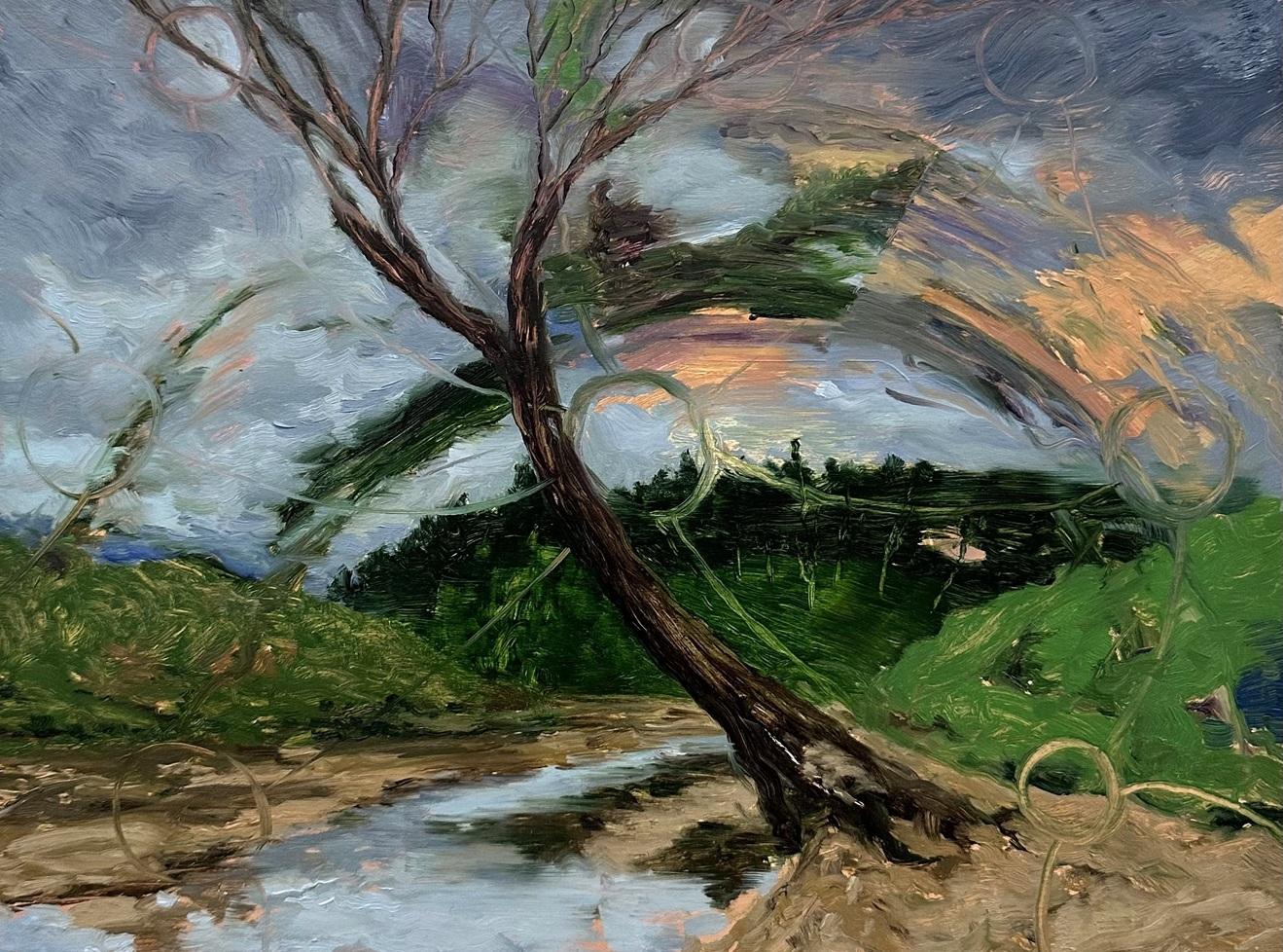 Atticus Gordon油畫作品《Landscape》。