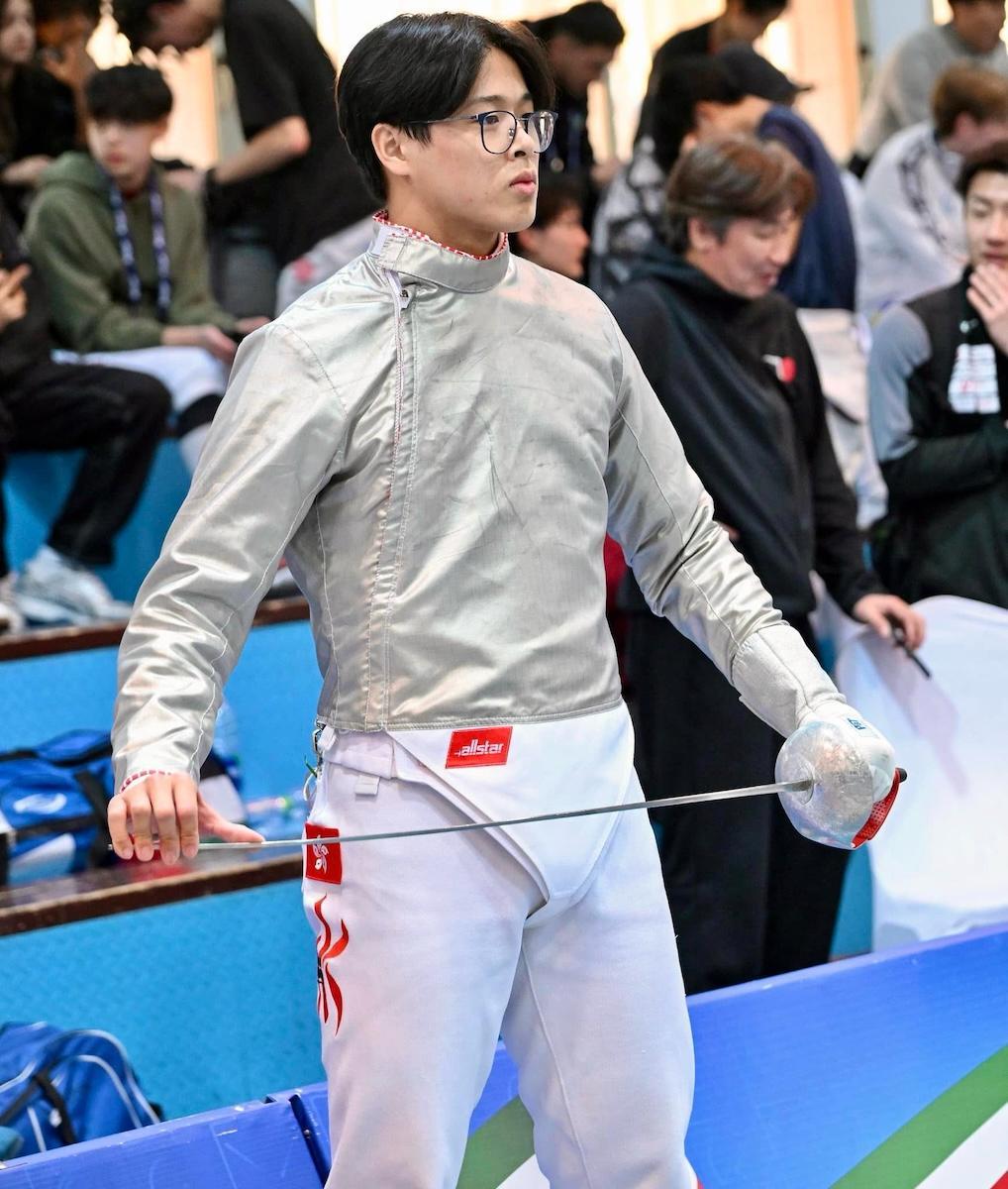 亞青劍擊賽|黃子桓。(中國香港劍擊總會圖片)