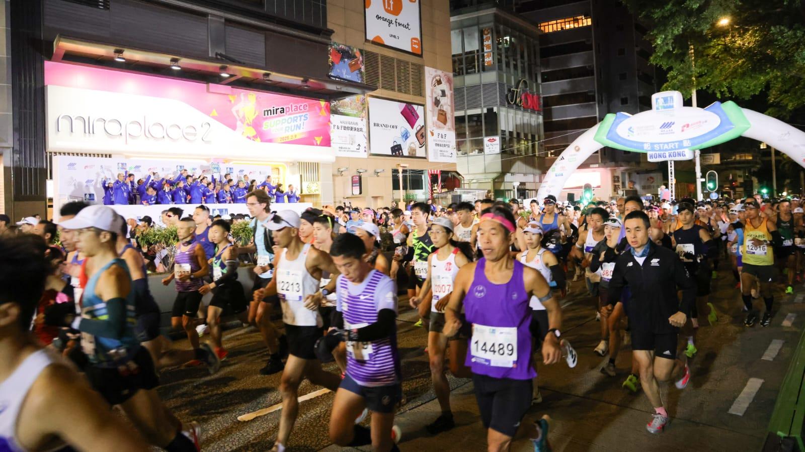 香港馬拉松今日舉行。(吳康琦攝)