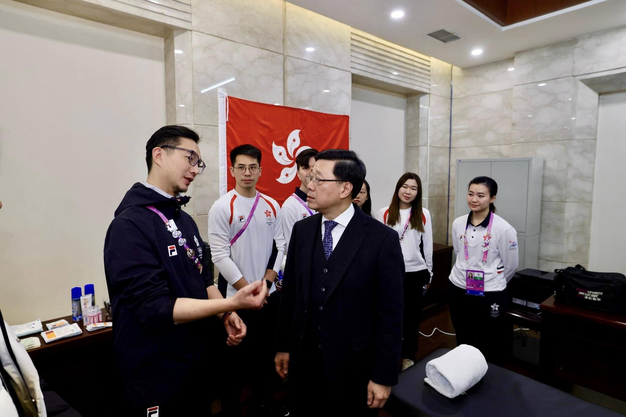 行政長官李家超感謝醫療團隊對3位受傷運動員的悉心照顧。(李家超Facebook)