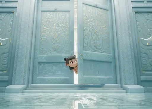 《哪吒2》由國內團隊主導製作,成功打造出東方美學的特色。(《哪吒之魔童鬧海》圖片)