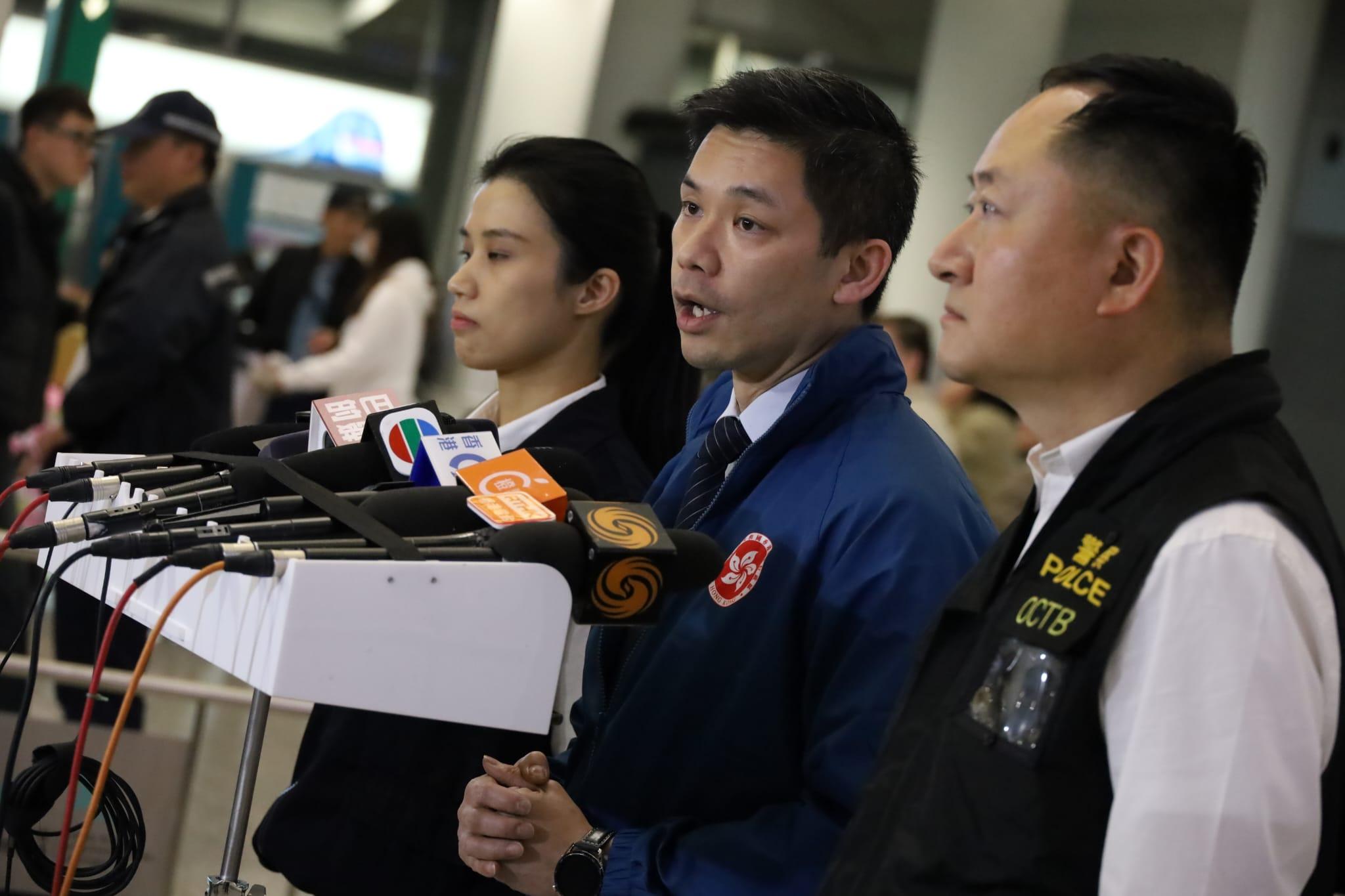 保安局專責小組晚上會見傳媒。(鍾式明攝)