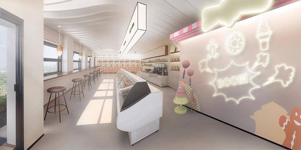 昂坪市集雪糕點。(昂坪360)