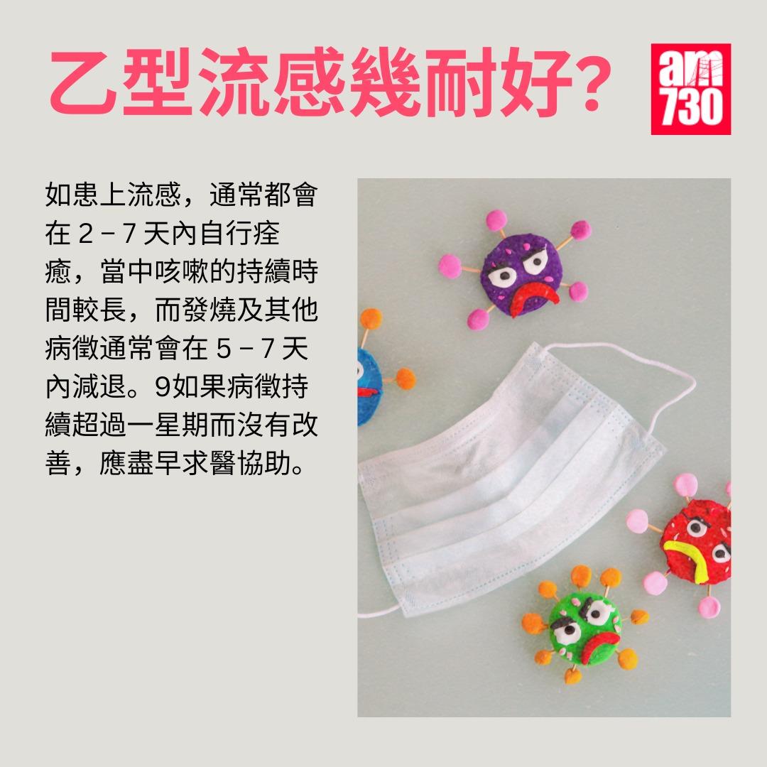 乙型流感是甚麼|幾耐好?(am730製圖)