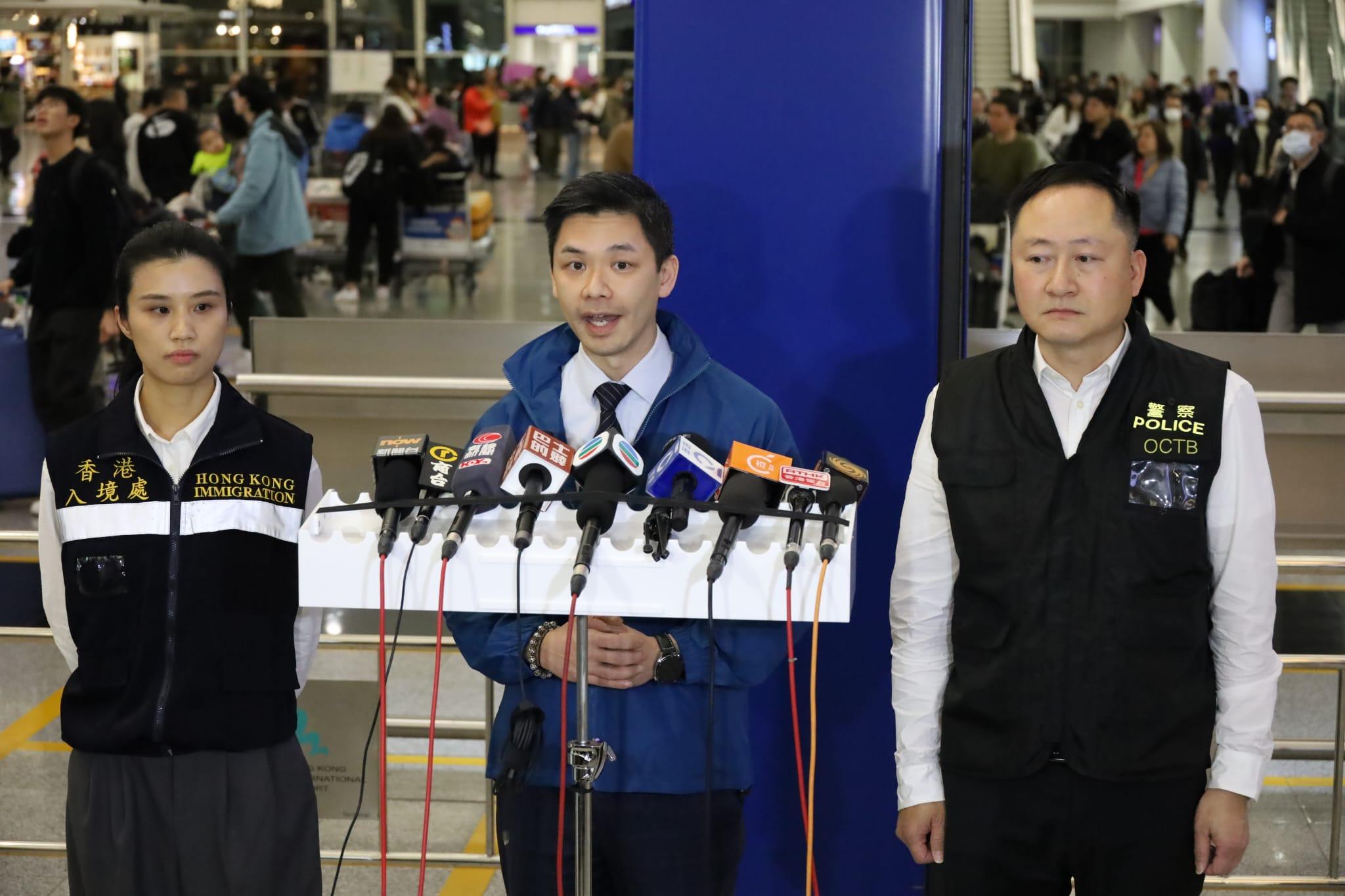 保安局專責小組晚上會見傳媒。(鍾式明攝)