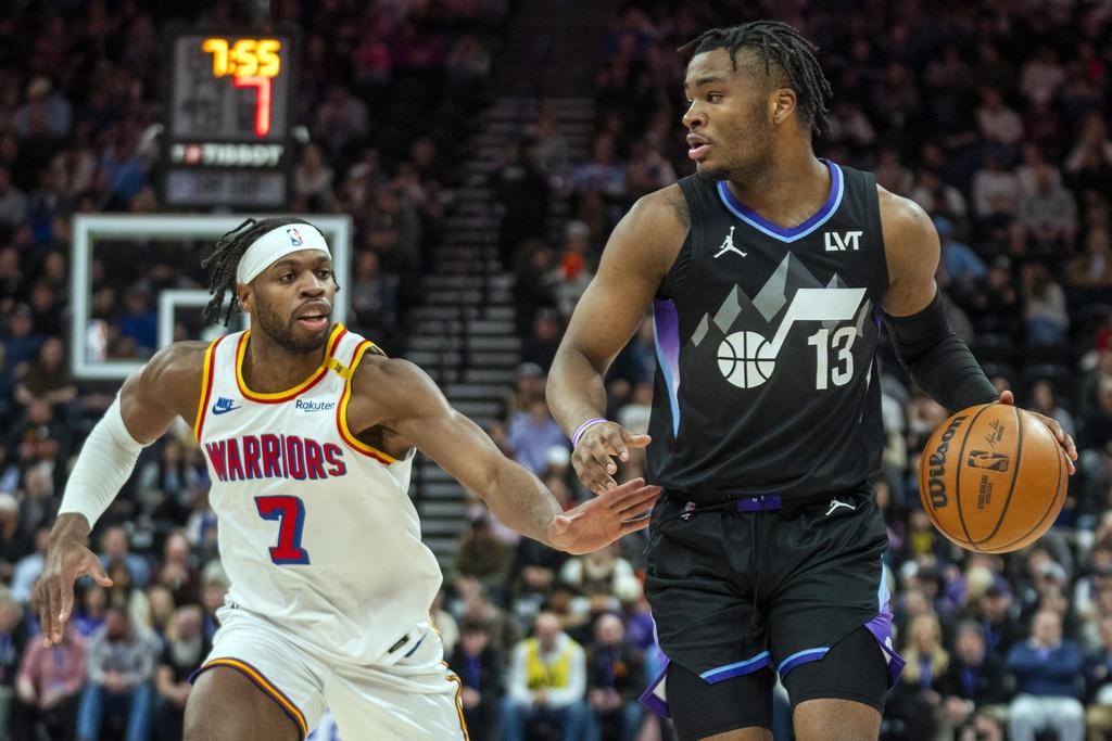 勇士128:131不敵爵士。(美聯社)