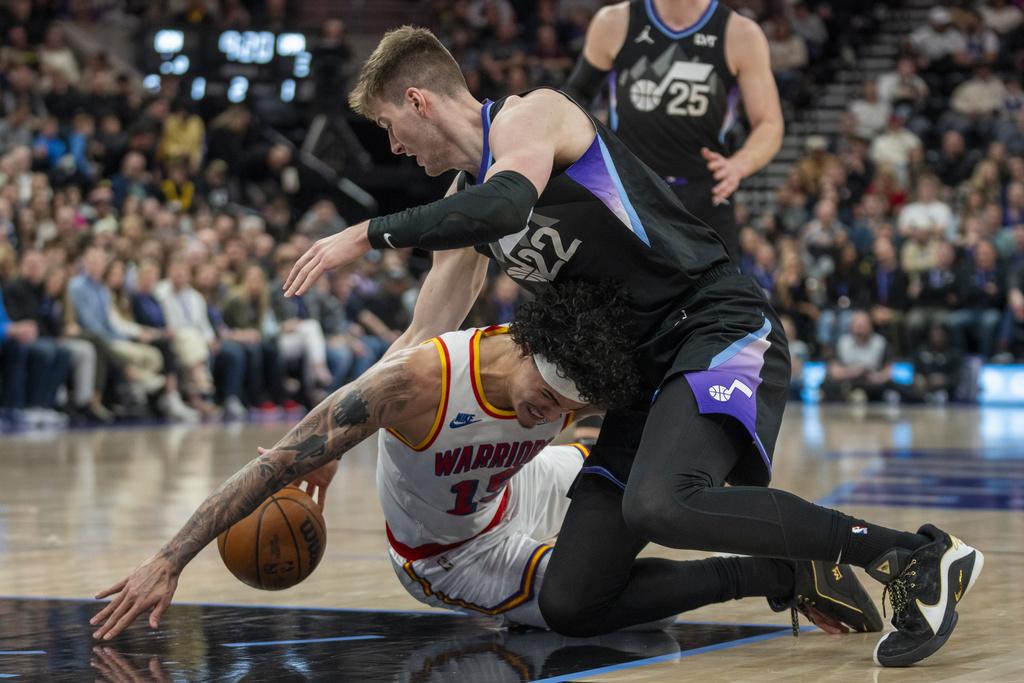 勇士128:131不敵爵士。(美聯社)