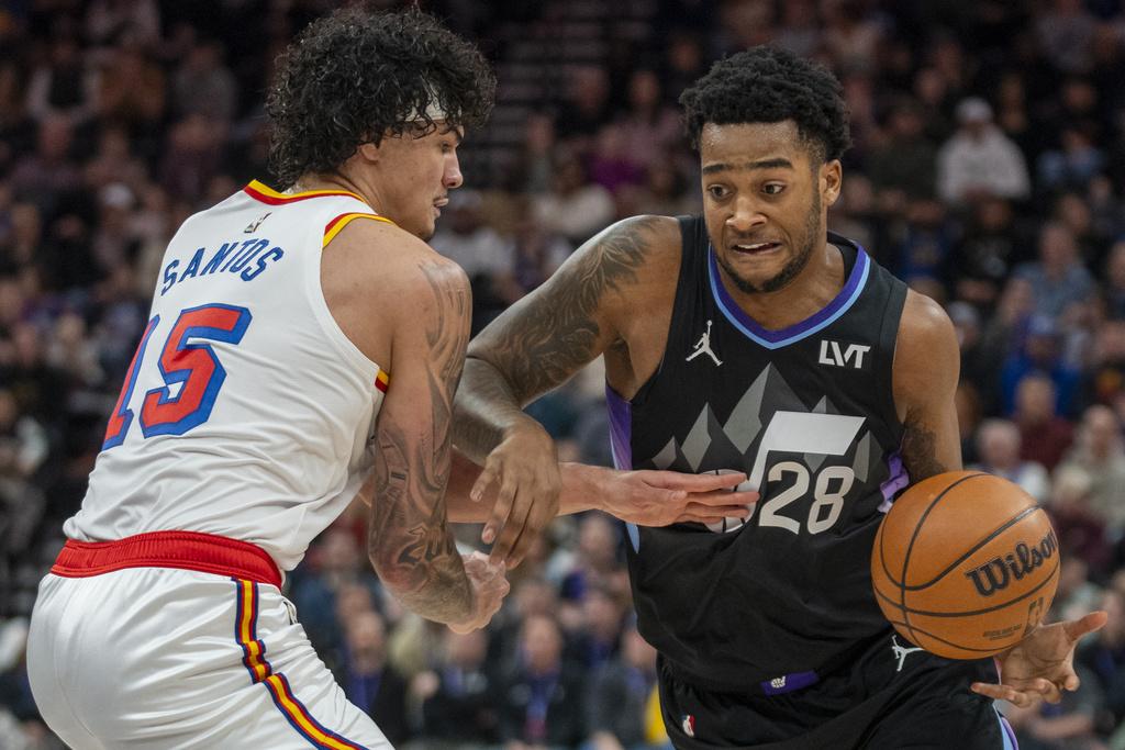 勇士128:131不敵爵士。(美聯社)