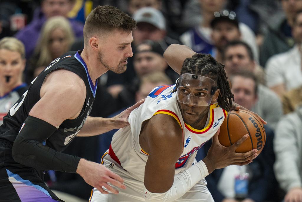 勇士128:131不敵爵士。(美聯社)