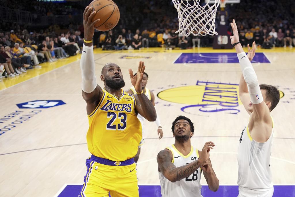 湖人132:113擊敗爵士。(美聯社)