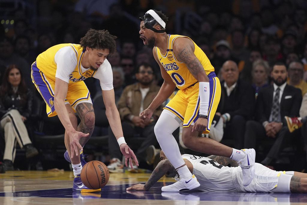 湖人132:113擊敗爵士。(美聯社)