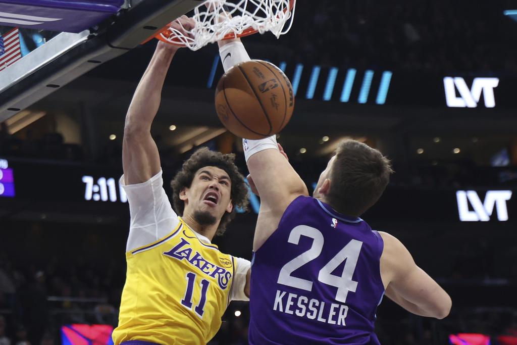 爵士131:119擊敗湖人。(美聯社)