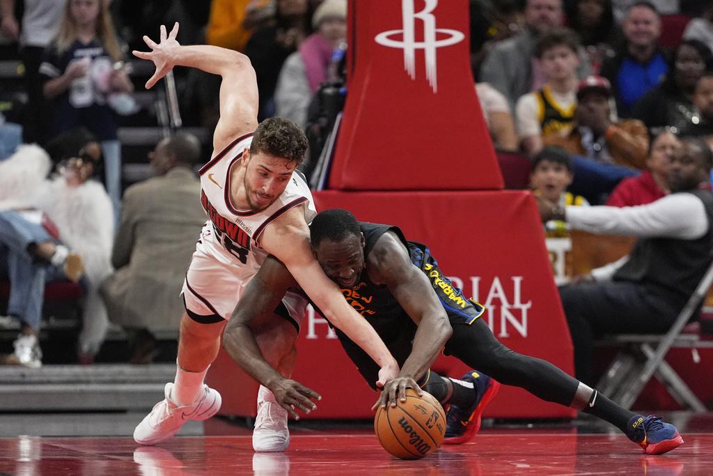 勇士105:98擊敗火箭。(美聯社)