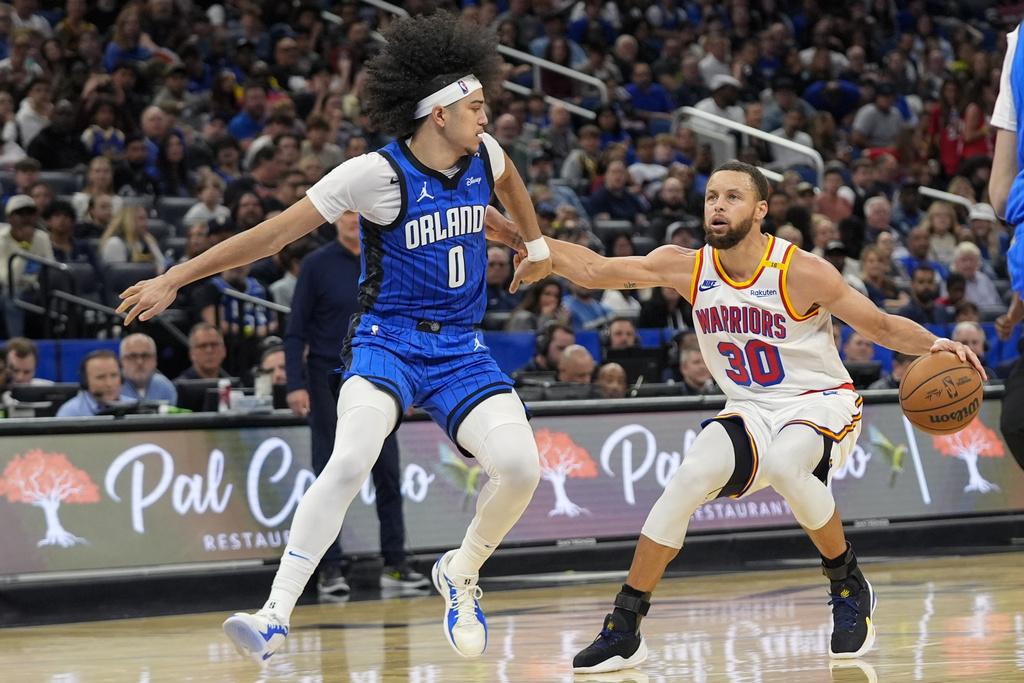 勇士121:115擊敗魔術。(美聯社)