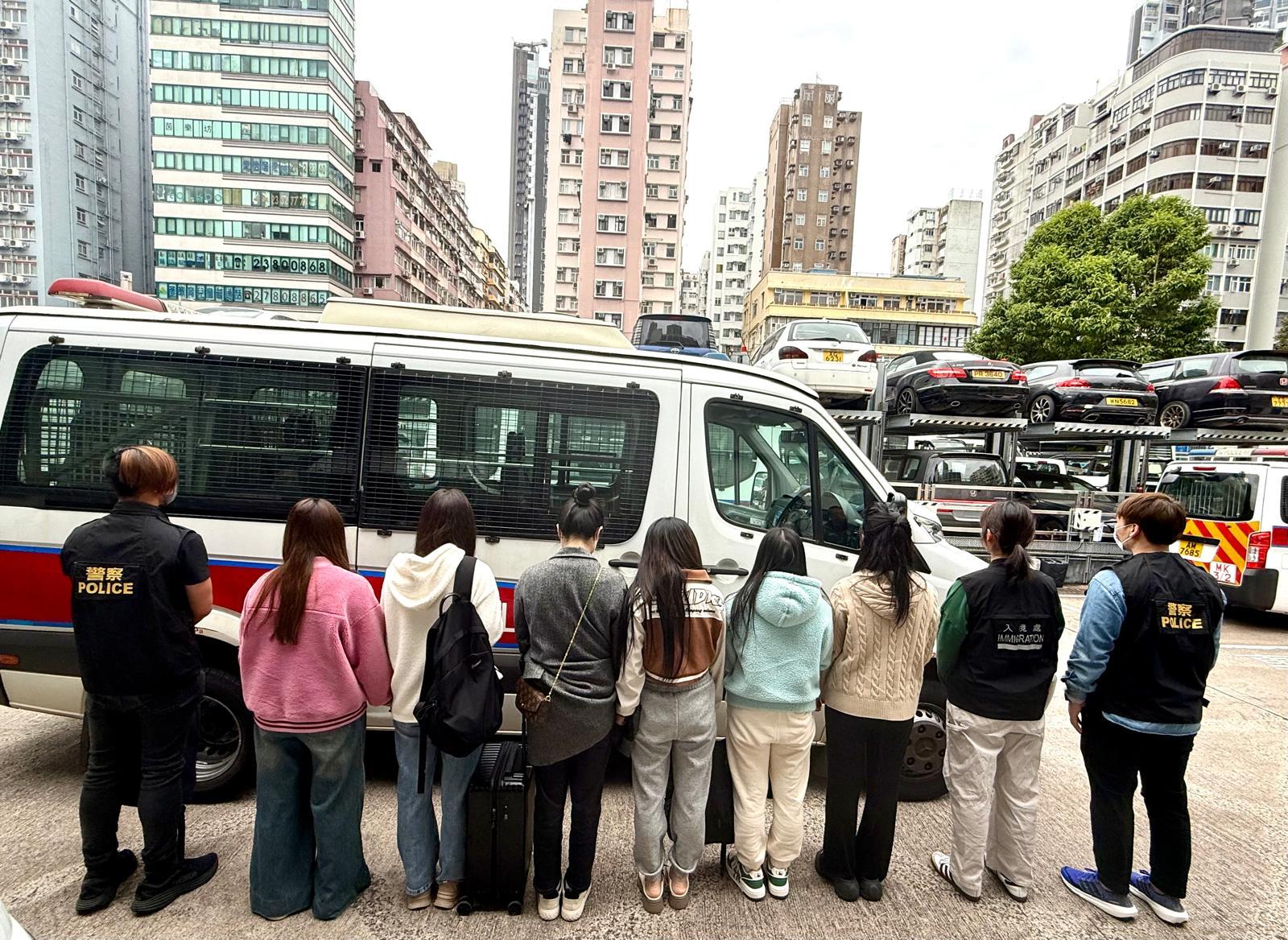 圖片為部分被捕人。(警方圖片)