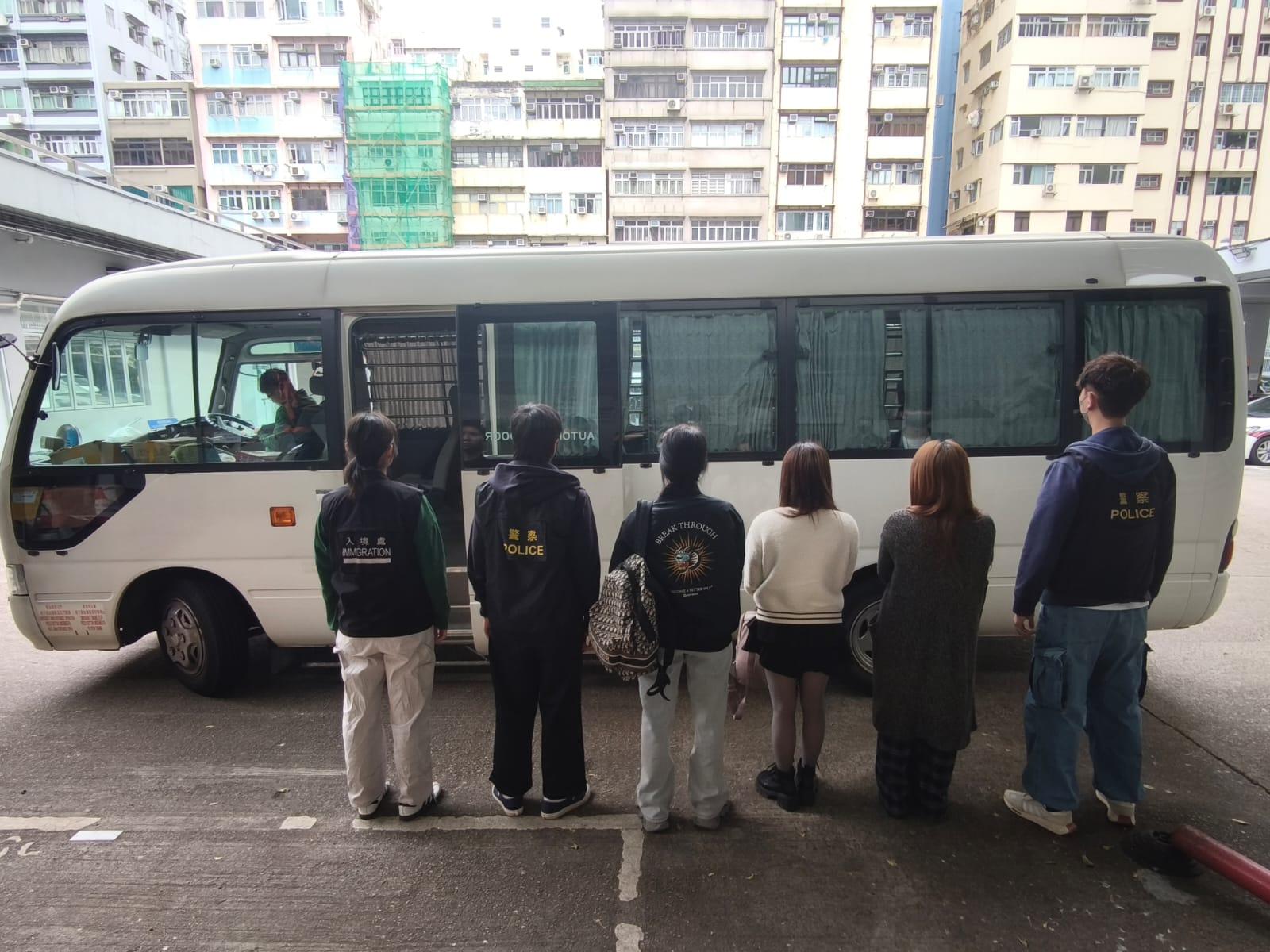 圖片為部分被捕人。(警方圖片)