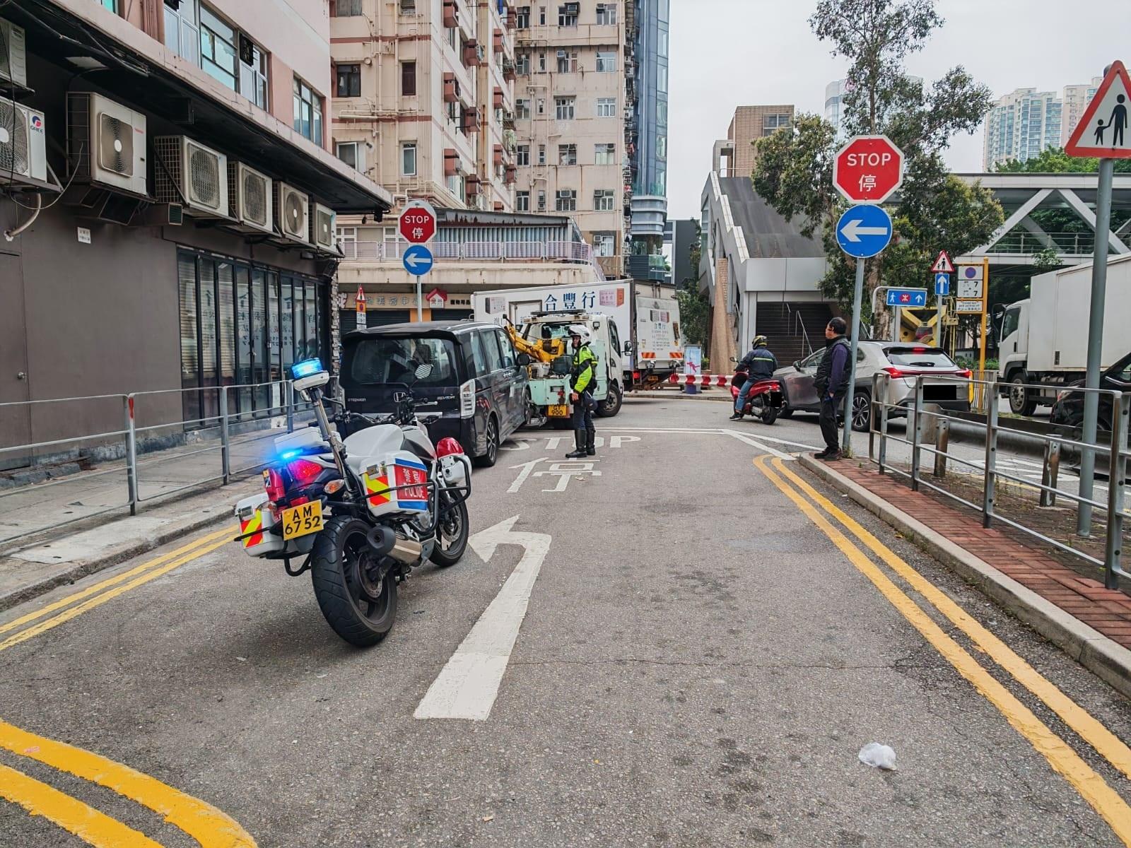 西九龍警區打擊違泊。(警方圖片)