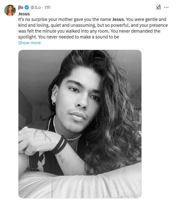 Jennifer Lopez發長文悼念故友。