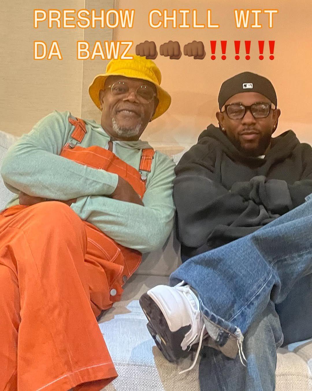 Samuel Jackson完騷後上載與Kendrick Lamar一起hang out的相片,稱今次表演是場革命。