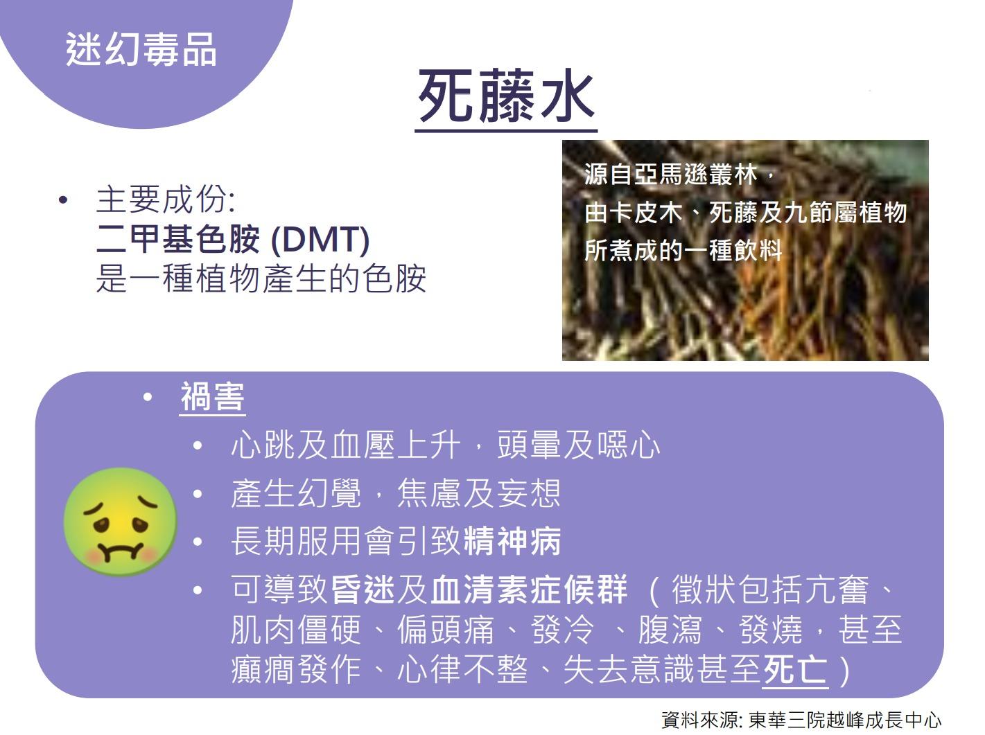 毒品LSD/死藤水/迷幻蘑菇|死藤水源自亞馬遜森林(禁毒處)