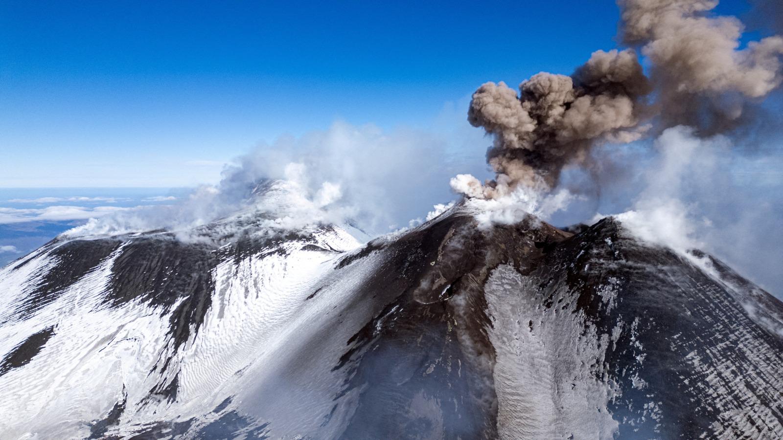 意大利西西里島埃特納火山(Mount Etna)為歐洲最高火山。(路透社)