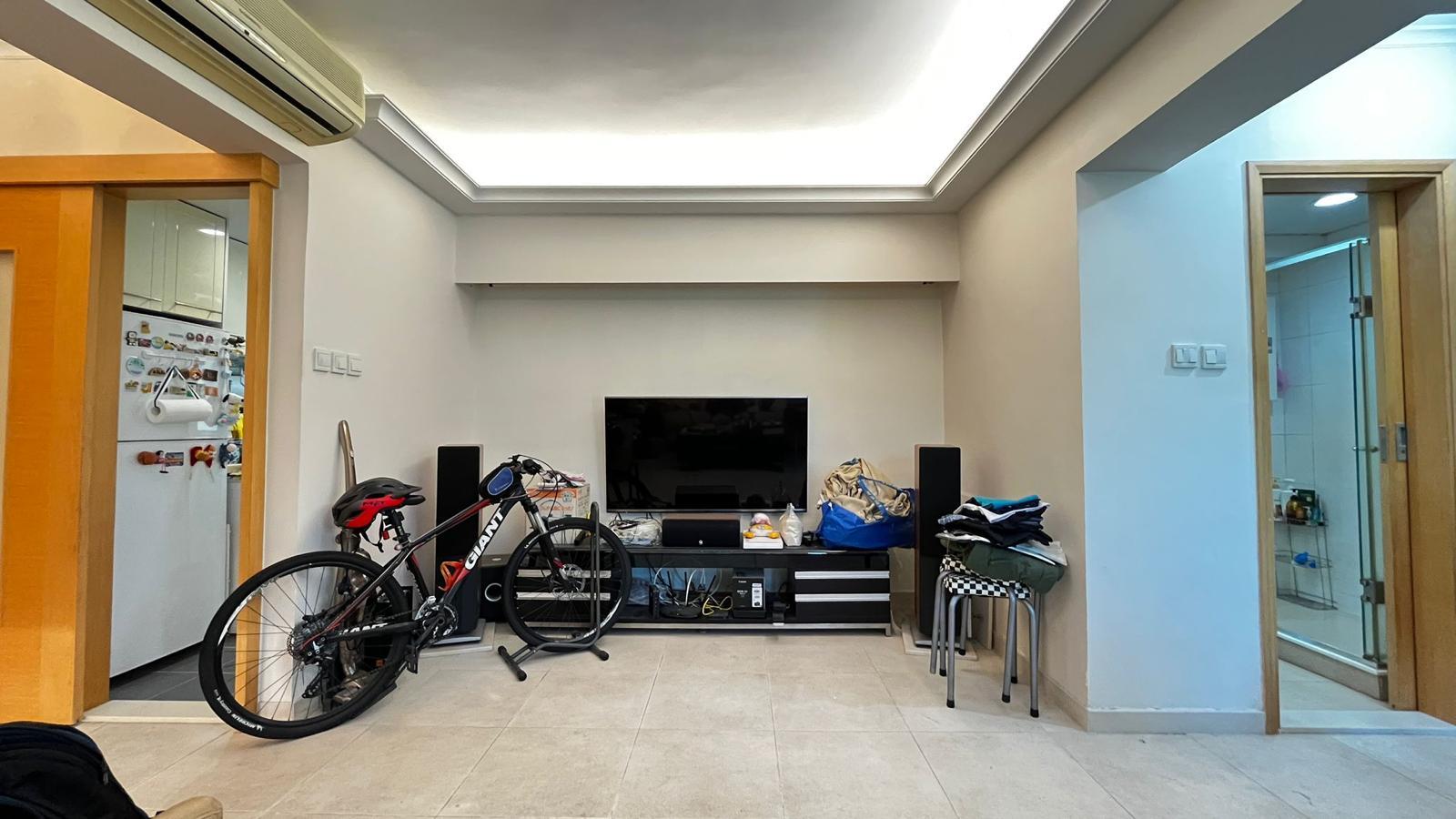 單位實用面積有578方呎,屬慧安園最大呎數單位,原則為三房間隔,單位大廳空間相當闊落。(代理提供)