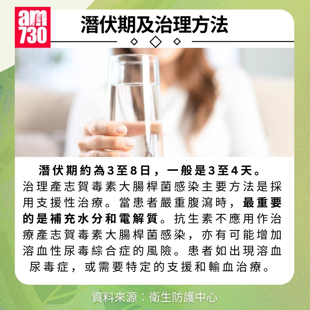 產志賀毒素大腸桿菌是甚麼?潛伏期及治理方法(am730製圖)