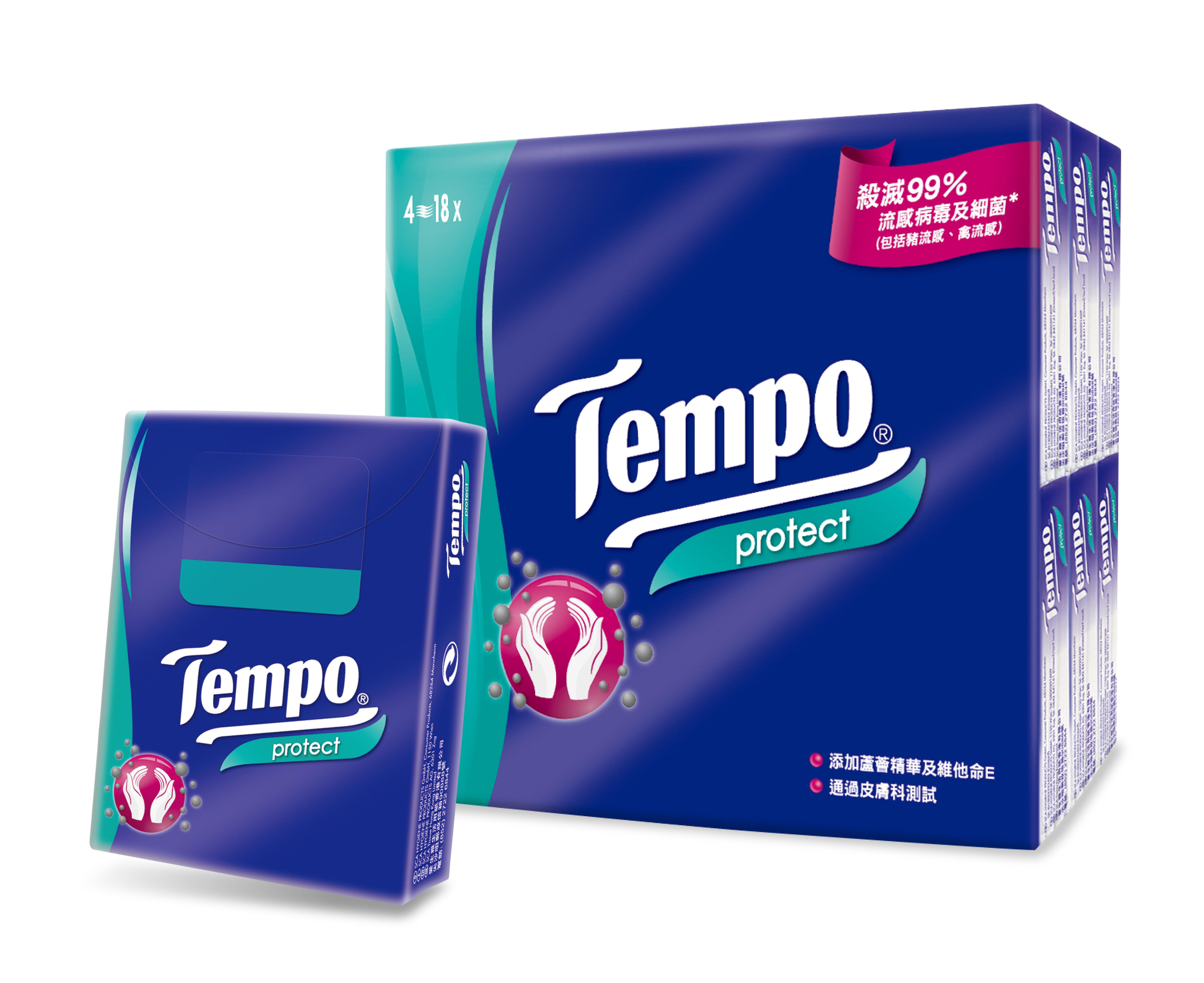 Tempo Protect抗菌倍護紙手巾
